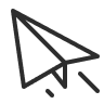 paper airplane icon representing accelerated software product and revenue growth. 
