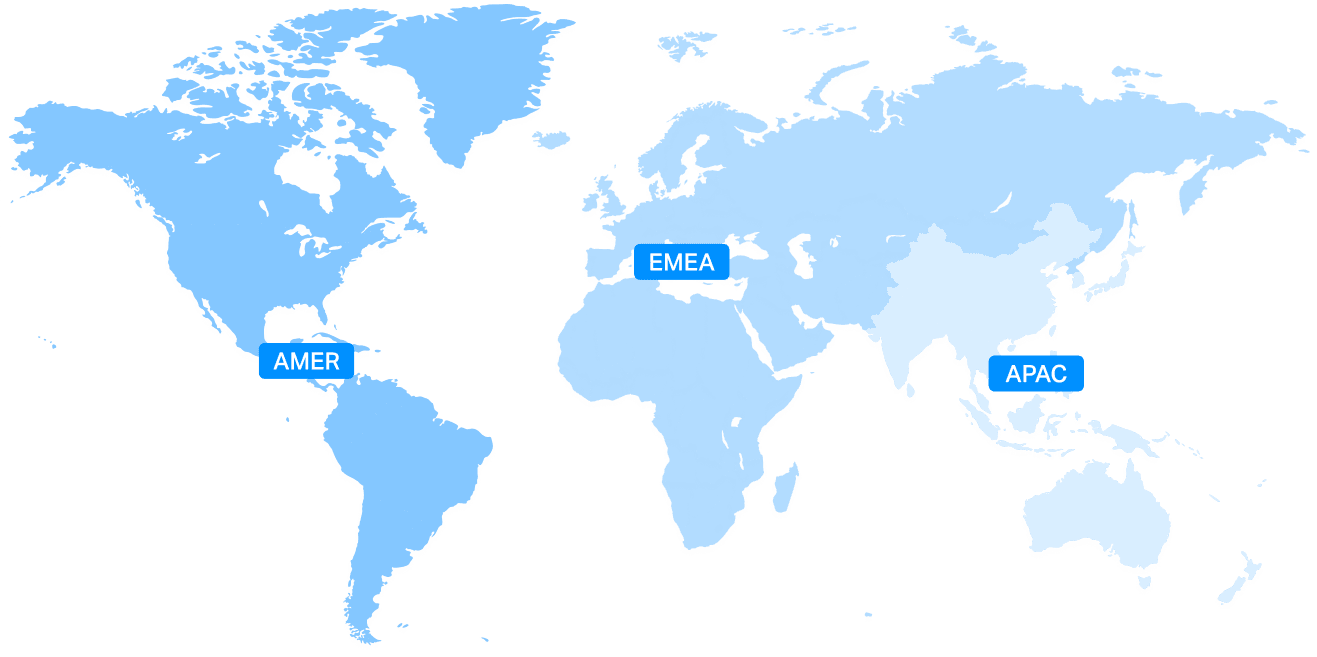 World map with tags 
